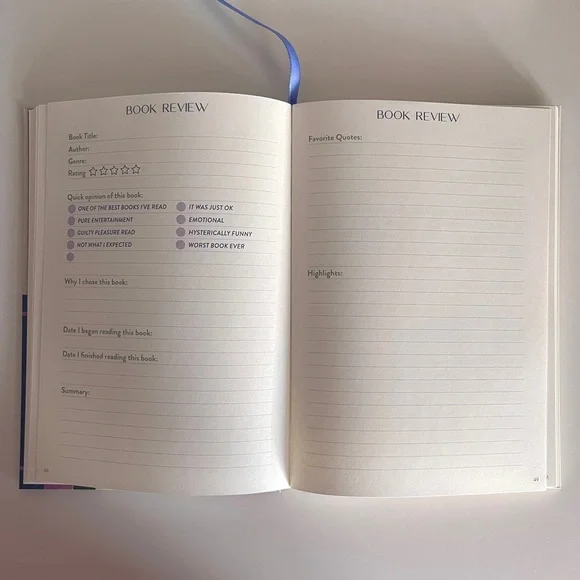 DesignWorks Ink Cream Journal with Blue Ribbon - Picture 4 of 5